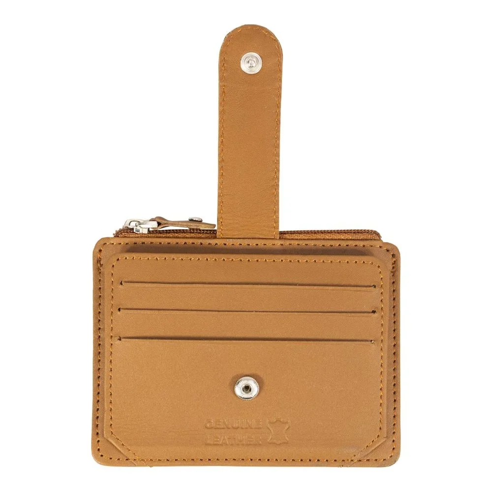 Genuine Leather Credit Card Holder, Mini Card Wallet for Women